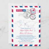 Invitation Londres Angleterre Airmail | Mariage (Devant)