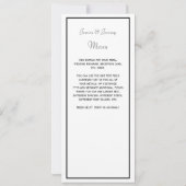 Invitation Londres Angleterre Royaume-Uni Toit Baiser Menu Ré (Dos)