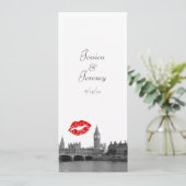 Invitation Londres Angleterre Royaume-Uni Toit Menu Réception (Debout devant)
