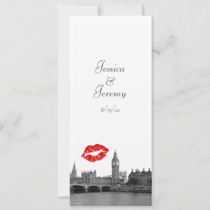 Invitation Londres Angleterre Royaume-Uni Toit Menu Réception