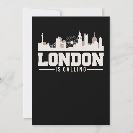 Invitation Londres Appelle UK Skyline (Devant)