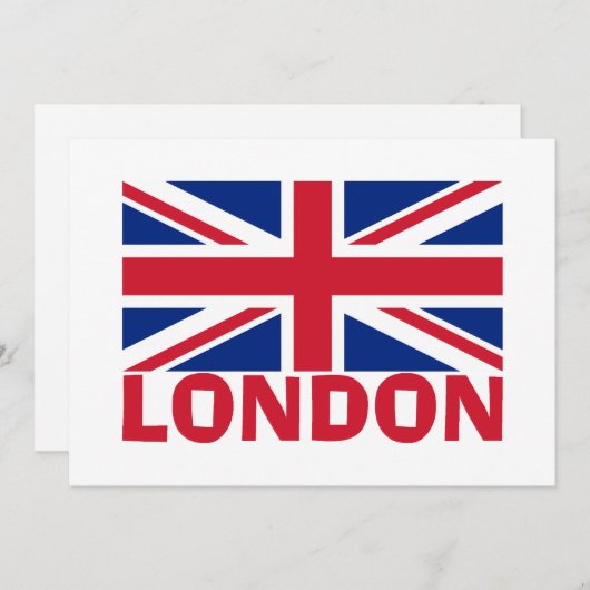 Invitation Londres en rouge (Devant / Derrière)