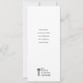 Invitation Long d'entreprise d'affaires de gala à feuillage (Dos)