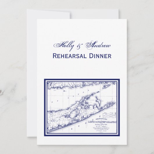 Invitation Long Island The Hamptons Map VC (Devant)