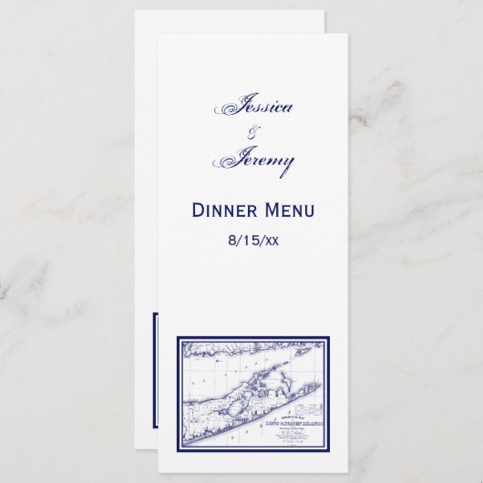 Invitation Long Island The Hamptons Map VC (Devant / Derrière)
