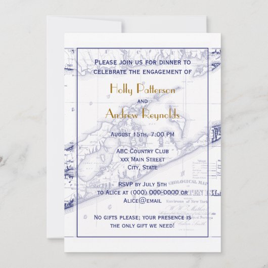 Invitation Long Island The Hamptons Map VC (Dos)