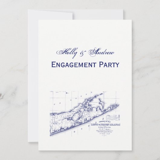 Invitation Long Island The Hamptons Map VC (Devant)