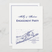 Invitation Long Island The Hamptons Map VC (Devant / Derrière)