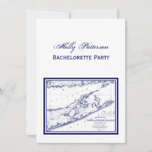 Invitation Long Island The Hamptons Map VC Bachelorette Party