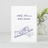 Invitation Long Island The Hamptons Map VC Fête des mariées (Debout devant)