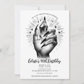 Invitation Longue Black Nails Crystal Energy Vintage Annivers (Devant)