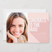 INVITATION LONGUE OMBRE FÉLICITE POUR LE ROSE BLANC GRAD (Devant)