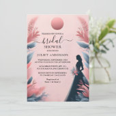 Invitation Longue Tulle Regal Glam Blush Fête des mariées ros (Debout devant)