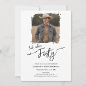 Invitation Look Who's 40 Minimal Photo Birthday (Devant)