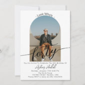 Invitation Look Who's 40 Modern Simple 40th Birthday Party (Devant)