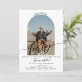 Invitation Look Who's 40 Modern Simple 40th Birthday Party (Debout devant)