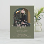 Invitation Look Who's 50 | Script Arch 50th Birthday Party (Debout devant)