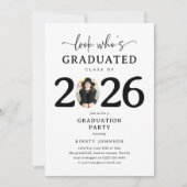 Invitation Look Who's Graduated 2026 Graduation Party (Devant)