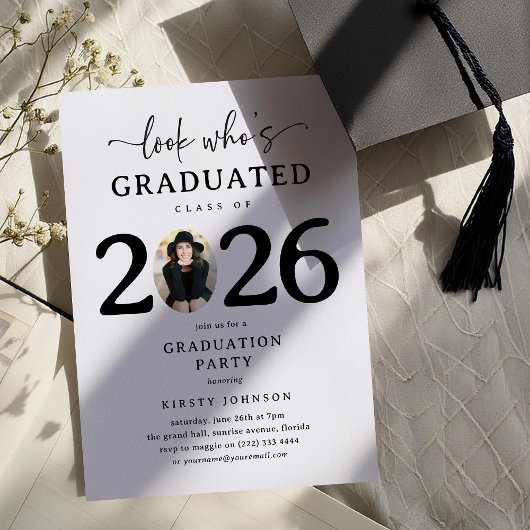 Invitation Look Who's Graduated 2026 Graduation Party