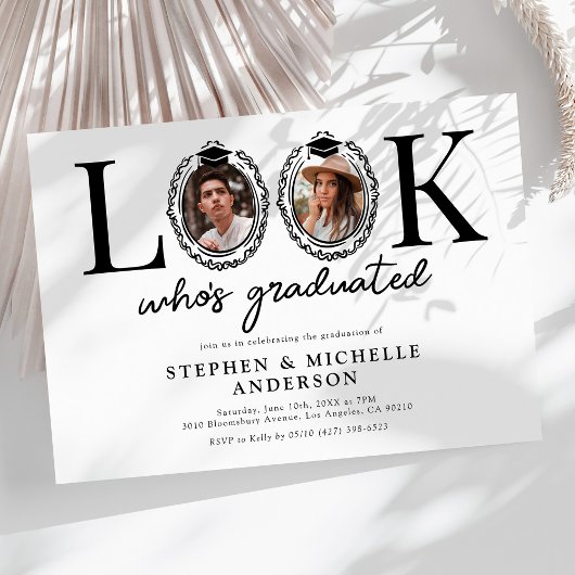 Invitation Look Whos Graduated Joint Graduation Party