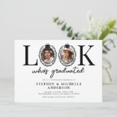 Invitation Look Whos Graduated Joint Graduation Party (Debout devant)