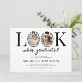Invitation Look Whos Graduated Photo Graduation Party (Debout devant)