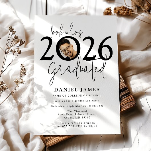 Invitation Look who's Graduated Photo Graduation Party