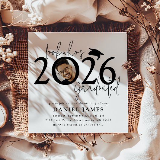 Invitation Look who's Graduated Photo Graduation Party