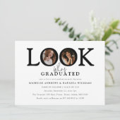 Invitation Look who's Graduated Photo Joint Graduation Party (Debout devant)