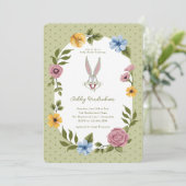 Invitation LOONEY TUNES™ | BUGS BUNNY™ Floral Baby Shower (Debout devant)