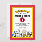 Invitation LOONEY TUNES™ Groupe de Personnages | Anniversaire (Devant)