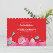 Invitation Loopy LOVE Plaids Bateau Chic Fête des mariées Par (Debout devant)