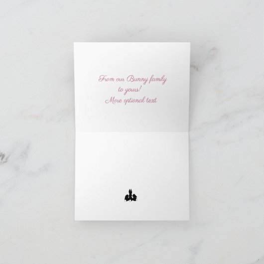 Invitation Lop Ear Easter Bunny Card (Intérieur)