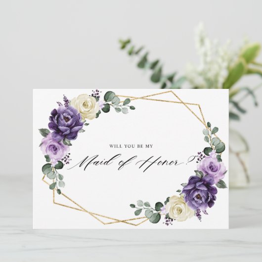 Invitation L'or d'ivoire pourpre serez-vous ma servante d'hon (Debout devant)
