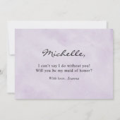 Invitation L'or d'ivoire pourpre serez-vous ma servante d'hon (Dos)