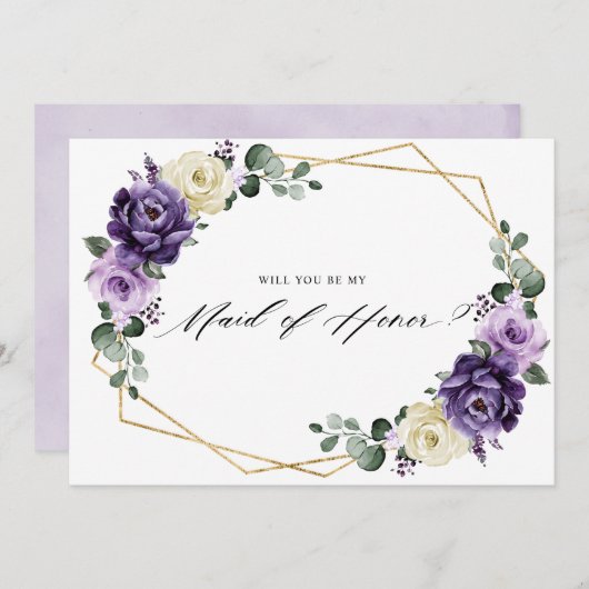 Invitation L'or d'ivoire pourpre serez-vous ma servante d'hon (Devant / Derrière)