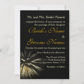 Invitation L'or Mariage de la fête (Dos)