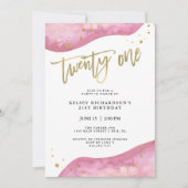 Invitation L'or rose de Geode et de Faux regardent le 21ème (Devant)