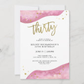 Invitation L'or rose de Geode et de Faux regardent le 30ème (Devant)