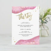 Invitation L'or rose de Geode et de Faux regardent le 30ème (Debout devant)