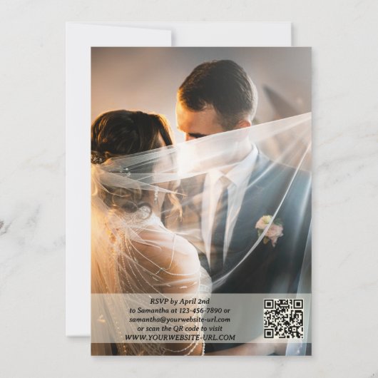 Invitation L'or scintillant Elope Heureusement Jamais Après M (Dos)