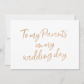 Invitation L'or s'est levé à mes parents (Devant)