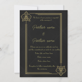 Invitation L'Orchidée Dorée