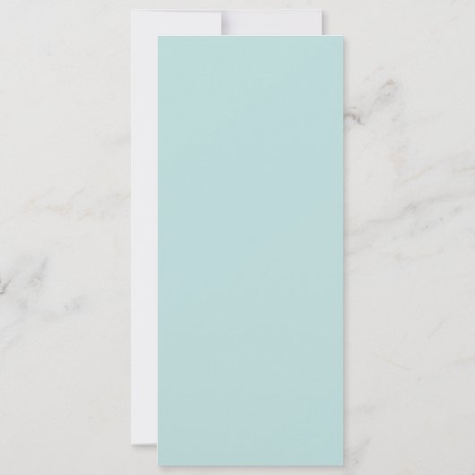 Invitation L'ordre de service bleu clair et blanc de Sarah Ja (Dos)