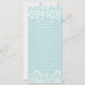 Invitation L'ordre de service bleu clair et blanc de Sarah Ja (Devant)