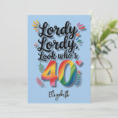 Invitation Lordy Lordy Look Who’s 40 Birthday Party (Debout devant)