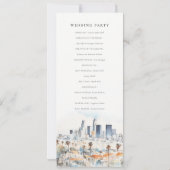 Invitation Los Angeles California Watercolor Wedding Programm (Dos)