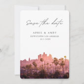 Invitation Los Angeles Mariage DTLA Enregistrer la date (Devant)