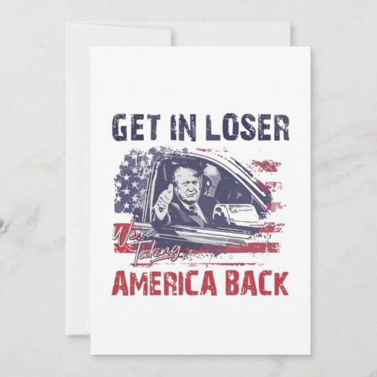 Invitation Loser nous reprenons l'Amérique Trump (Devant)