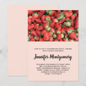 Invitation Lot de Baby shower de fraises rouges juteuses (Devant / Derrière)